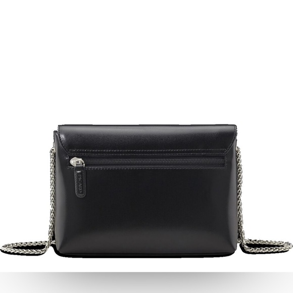 Black Leather Chain Shoulder Bag - Picture 2 of 8